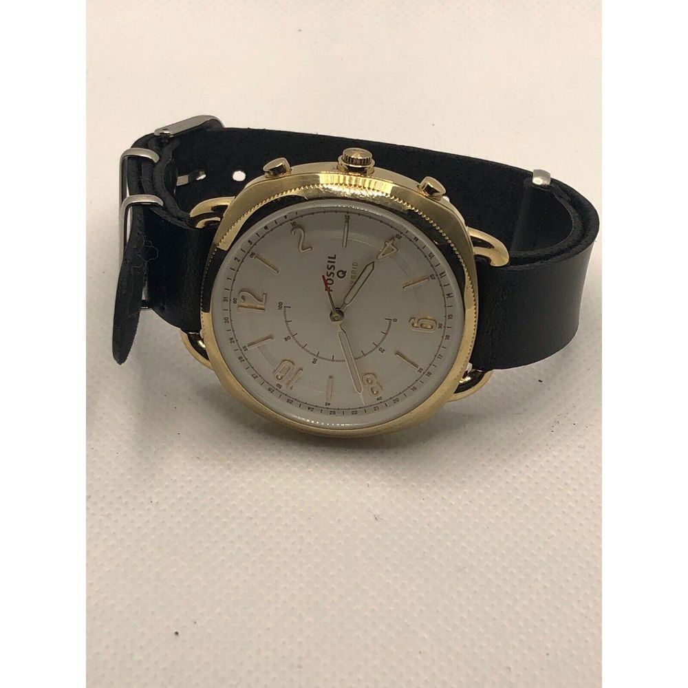 Fossil Q FTW1201 Women's Black Leather Analog Dial Wrist Hybrid Smart Watch HK13 - Picture 5 of 9